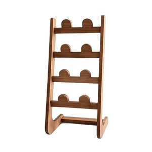Zapatero de Madera de Múltiples Niveles, Color Nogal Natural, Capacidad para 4-5 Pares, Tipo Vertical, Almacenamiento Interior Minimalista - Product Image 3