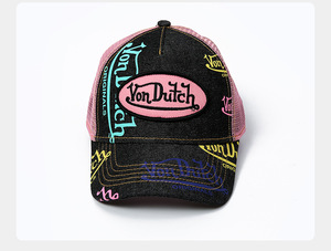 Customized <strong>Von</strong> Sports Cap Custom Embroidered <strong>Dutch</strong> Trucker <strong>Hat</strong> Street Retro Skateboard Surfing Cap Soft Top Hip Hop Baseball <strong>Hat</strong> - Product Image 6