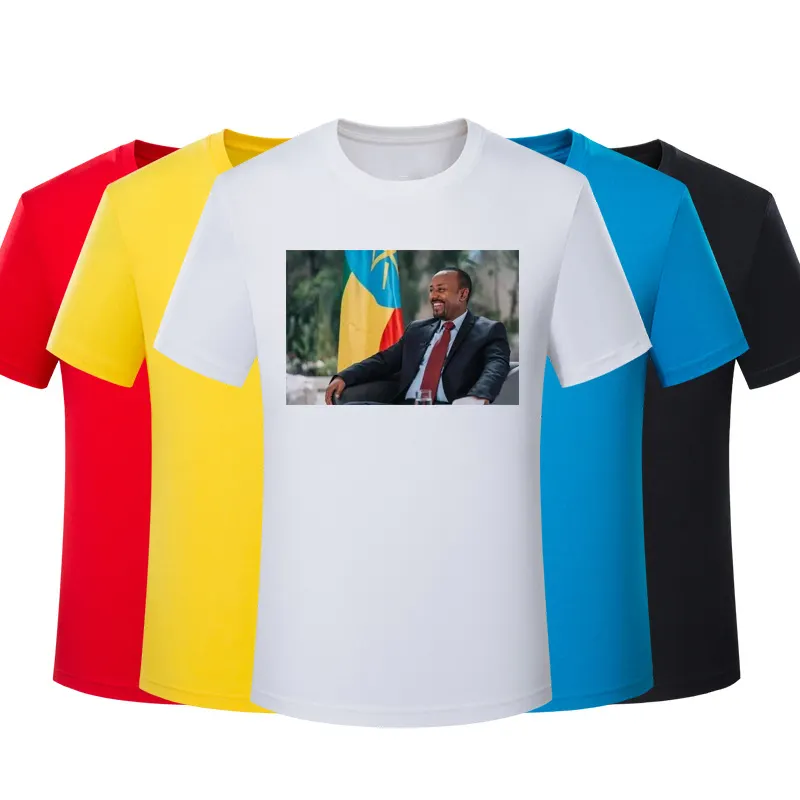 Atacado t-shirt fabricante branco tamanho grande blend eleição 35 algodão 65 poliéster camiseta