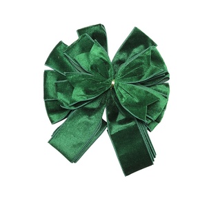 Couleur personnalisée Décoration de vacances Arc en velours Arbre de Noël Arc de ruban décoratif 10x13 pouces Forme personnalisable - Product Image 4