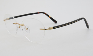 MB685 الأكثر مبيعًا إطار بدون إطار نظارات رجالية إطار نظارات طبية مستديرة بصرية بدون إطار للرجال - Product Image 2