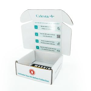 Boîte d'emballage d'expédition en carton ondulé blanc et vert de haute qualité, fabrication directe en gros, conception personnalisée, impression de logo - Product Image 6