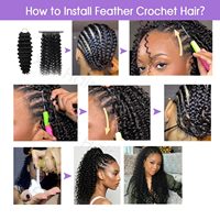 Extensions de cheveux humains au crochet à nœuds invisibles Alibaba en promotion – Fournisseur d'usine de cheveux bouclés naturels birmans bon marché pour tresses bohèmes