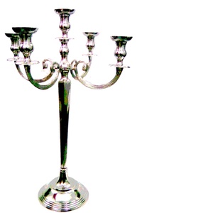 Tall Silver <b>Candelabra</b> for Wedding Home and Hotel Decoration - Product Image 2