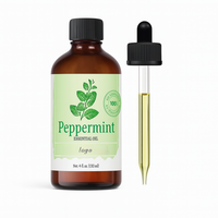 Huile essentielle de menthe pure biologique 100 ml, étiquette privée OEM, aromathérapie naturelle, raffermissante, éclaircissante, rafraîchissante, soin, huile essentielle de menthe