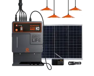 Kit Lampu Rumah Tenaga Surya Portabel Pengisian Daya USB 4 Lampu LED Sistem Tenaga Surya Rumah Mini untuk Listrik Pedesaan Afrika