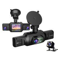 Caméra embarquée 4 canaux 1080P Full HD avant, intérieur et arrière avec Wi-Fi intégré, enregistreur vidéo de voiture et moniteur de stationnement 24H