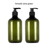 Bouteille vide de lotion de luxe de 300ml 500ml PET ambre givré de type poussoir pour l'emballage en plastique de conditionneur de shampooing