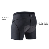 Ykywbike – Short de cyclisme pour homme, sous-vêtement de cyclisme avec coussinet éponge haute élasticité, antichoc, pour VTT et vélo de montagne