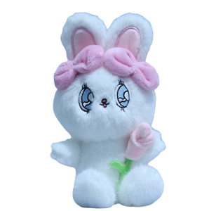 Llavero de conejo de peluche de Animal suave, muñeco de peluche de juguete, conejito de llavero de <span class=keywords><strong>Esther</strong></span>, colgante de bolsa, bolso encantador para niños y niñas, accesorios decorativos - Product Image 1