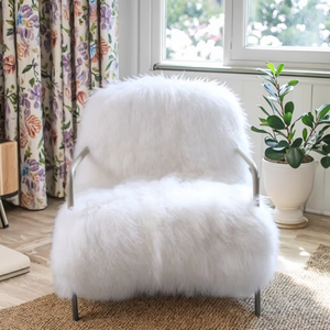 Silla individual de lujo minimalista y moderna, reposabrazos informal de <span class=keywords><strong>Bruselas</strong></span>, silla de maquillaje de celebridad cibernética que cae de lana para dormitorio y ocio - Product Image 2