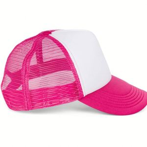 Custom <b>Designed</b> Trucker Hat with <b>Flat</b> or Curved Brim Foam Front Panel and Adjustable Snap Closure Trucker <b>Cap</b> for Men and Women - Product Image 3