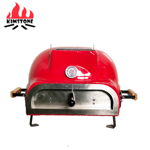 KIMSTONE-parrilla automática para quemar madera, barbacoa, horno de humo, Pizza, pequeño, cerámica, madera, jardín, con plato grande para Pizza - Product Image 5