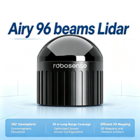 RoboSense Airy LiDAR 96 Kanal 360x90 Derajat Sensor Laser 3D Tahan Air IP67 untuk Navigasi Robot Dalam dan Luar Ruangan