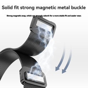 Cinturino Milanese in Metallo con Fibbia a Loop per <span class=keywords><strong>Apple</strong></span> <span class=keywords><strong>Watch</strong></span> 38 40 41 mm 42 44 <span class=keywords><strong>45</strong></span> 49 mm e Samsung 22 mm - Product Image 4