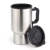 Gobelet chauffant pour voiture 12V, interface allume-cigare, chargeur de voiture, gobelet isotherme en acier inoxydable, mug à café pour accessoires de voiture