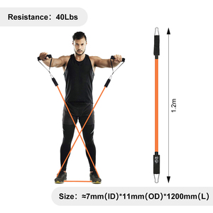 Latex Resistance <b>Bands</b> Set 10-50 Lbs Natural Rubber <b>Exercise</b> <b>Bands</b> for Strength Training All Ages High Elasticity - Product Image 4