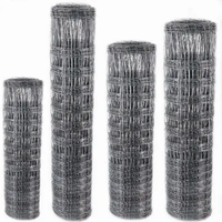 Clôture en fil de fer galvanisé pour ferme et champ, maille métallique pour bétail, chèvres, cerfs, chevaux - Protection durable pour le bétail dans la cour