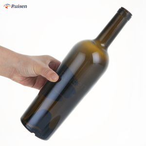 Bán buôn 500ml750ml rượu vang đỏ chai màu xanh đậm rỗng sang trọng các nhà sản xuất rượu sâm banh Burgundy rỗng rượu vang chai thủy tinh - Product Image 2