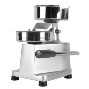 Machine manuelle de formage de burgers et de galettes de viande en acier inoxydable 304 avec pompe/presse à galettes - Product Image 1