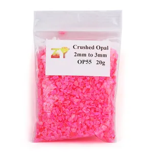OP55 Pink Crushed Opal/Different Sizes Opal Rough Powder/92 Colors Opal Chips Price