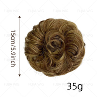 Fujia Postiches en Fibre Synthétique Bouclées/Ondulées Naturelles pour Chignons Désordonnés, Extensions de Cheveux, Postiches pour Chignons, Couleurs Mixtes