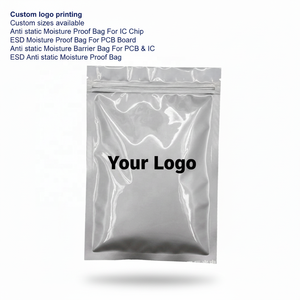 Custom Open Top PCB ESD <strong>Bag</strong> Antistatic Zipper Foil Aluminium Ziplock <strong>Anti</strong> <strong>Static</strong> Safe Barrier Packing Moisture Shielding <strong>Bag</strong> - Product Image 1