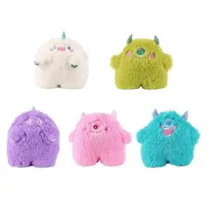 Personalizado Kawaii monstruo muñeca dibujos animados ojo grande felpa almohada regalo hogar decoraciones Pelo Largo peluche Animal juguete