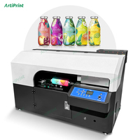 Impresora Artiprint UV de botellas redondas para impresión cilíndrica directa de inyección de tinta de varias botellas con cabezales de impresión Epson