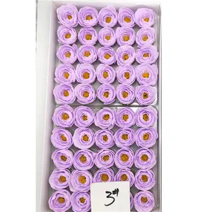 50 قطعة/صندوق الجملة محاصر الشاي برعم الصابون زهرة رئيس الشاي ارتفع الزهور الاصطناعية بروتي زهرة
