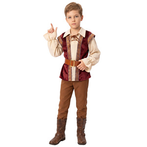Conjunto de Disfraz Medieval para Niños Jiedi, Vestido de Corte Europeo Vintage, Ropa para Actuaciones de Carnaval y Halloween - Product Image 3