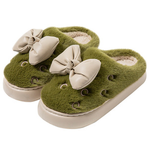 Pantuflas Premium para Mujer con Suela de EVA y Lazo, Nuevo Diseño con Forro Térmico de Felpa para Otoño e Invierno, Precio Razonable - Product Image 4