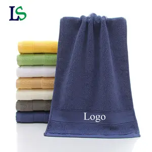 Op Maat Geborduurd Logo Multi-Color Handdoeken Voor Spa Katoen Terry Luxe Bad Hotel Kapper Handdoeken