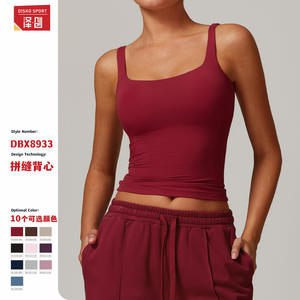 Chaleco Deportivo de Yoga Disko para Mujer, Color Sólido, Espalda Descubierta, Secado Rápido, Ropa Deportiva, Top Deportivo DBX8933 - Product Image 5