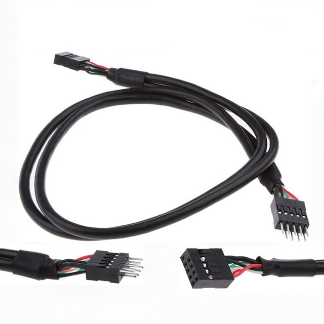 USB 9pin Male to Female Internal Motherboard Header Cable