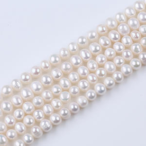 New 7-8mm Natural Freshwater Loose Pearls Semi-Finished Products for DIY Jewelry-Punch <b>Beads</b> for Necklaces & <b>Bracelets</b> Wholesale - Product Image 1