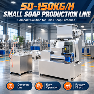 Sistema de producción de jabón de pequeña escala de 50-150 kg/h para la elaboración de barras de jabón, mezcla, refinación y formación de jabón en barra. - Product Image 6