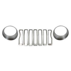Círculo para parrilla, tiene color negro, rojo, plateado para elegir Apto para Jeep Wrangler JL <span class=keywords><strong>RUBICON</strong></span> SOLAMENTE - Product Image 1