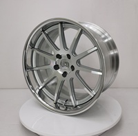 Gebürstete Silberne Mehrspeichen-Schmiedefelgen aus 6061 T6 Aluminiumlegierung 12000T Gepresst TÜV JWL VIA Std S4-00044 18-24 Zoll Maßanfertigung