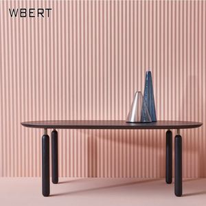 Mesa de recepción de madera italiana de lujo WBERT, diseño moderno para hoteles, clubes, oficinas, villas, áreas de comedor - Product Image 4