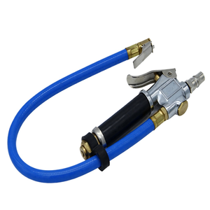 Manómetro de presión de neumáticos de alta resistencia con manguera giratoria de 360° y boquilla de aire en ángulo, 2.5% de precisión, adecuado para varios modelos en stock. - Product Image 1