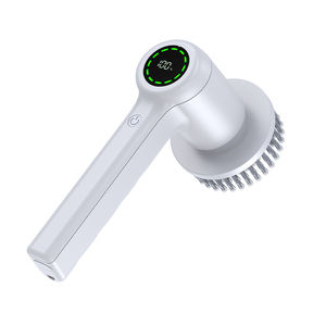 GEERLEPOL Portable Handheld Electric Cleaning <b>Brush</b> 5 Replaceable Heads for Bathroom Tile Floor <b>Scrub</b> - Product Image 5