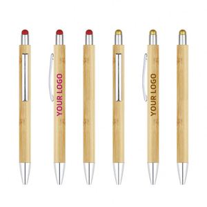 Students' Screen Touch Ballpoint <b>Pen</b> Electric Plastic and Bamboo Customizable Logo 1.0mm Writing Width - Product Image 1