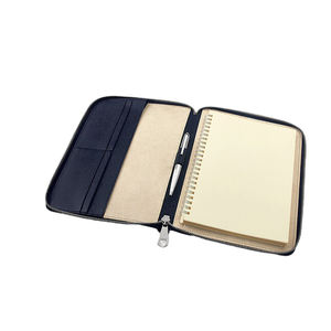 Vegan Leather Zipper Card Holder Folio Customized Leather Gift Zipperd <strong>Padfolio</strong> - Product Image 5