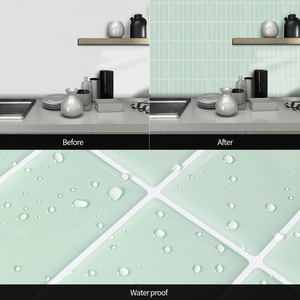 Artiles-vinilo autoadhesivo 3D, azulejos de pared, pegatina contra salpicaduras, pelar y pegar ladrillo, papel tapiz para cocina y baño, precio de fábrica - Product Image 6