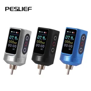 Newest Colour Screen Wireless Tattoo Power Supply Portable Mini Tattoo Power Supply RCA Connection Tattoo Machine Power Supply
