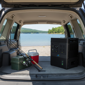 สถานีไฟฟ้าพกพาเกรดโปร 3200 วัตต์ (กำลังไฟสูงสุด 6400 วัตต์) พร้อมตัวควบคุม MPPT แบตเตอรี่ LiFePO4 ช่องต่อ RV ใช้พลังงานแสงอาทิตย์ เหมาะสำหรับงานหนัก - Product Image 1