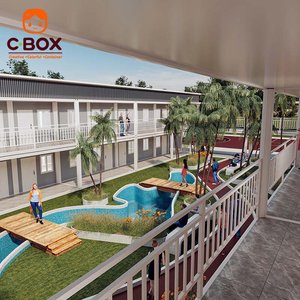 บ้านสำเร็จรูปแบบโมดูลาร์ Cbox สำหรับรีสอร์ท สำนักงาน ห้องเรียนกันไฟ หอพักนักเรียน บ้านคอนเทนเนอร์สำเร็จรูป - Product Image 3