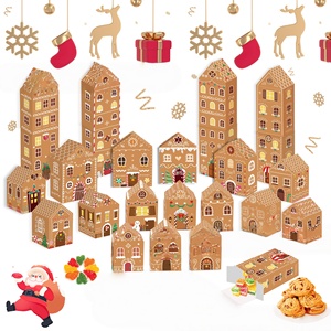 Boîte d'emballage personnalisée en forme de bonhomme en pain d'épices en papier blanc de haute qualité pour calendrier de l'Avent de Noël, cadeaux de fête, vente en gros - Product Image 1