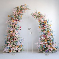 Fleurs artificielles en soie préservées, arche florale réaliste, composition florale élégante, centres de table du Nouvel An pour mariage